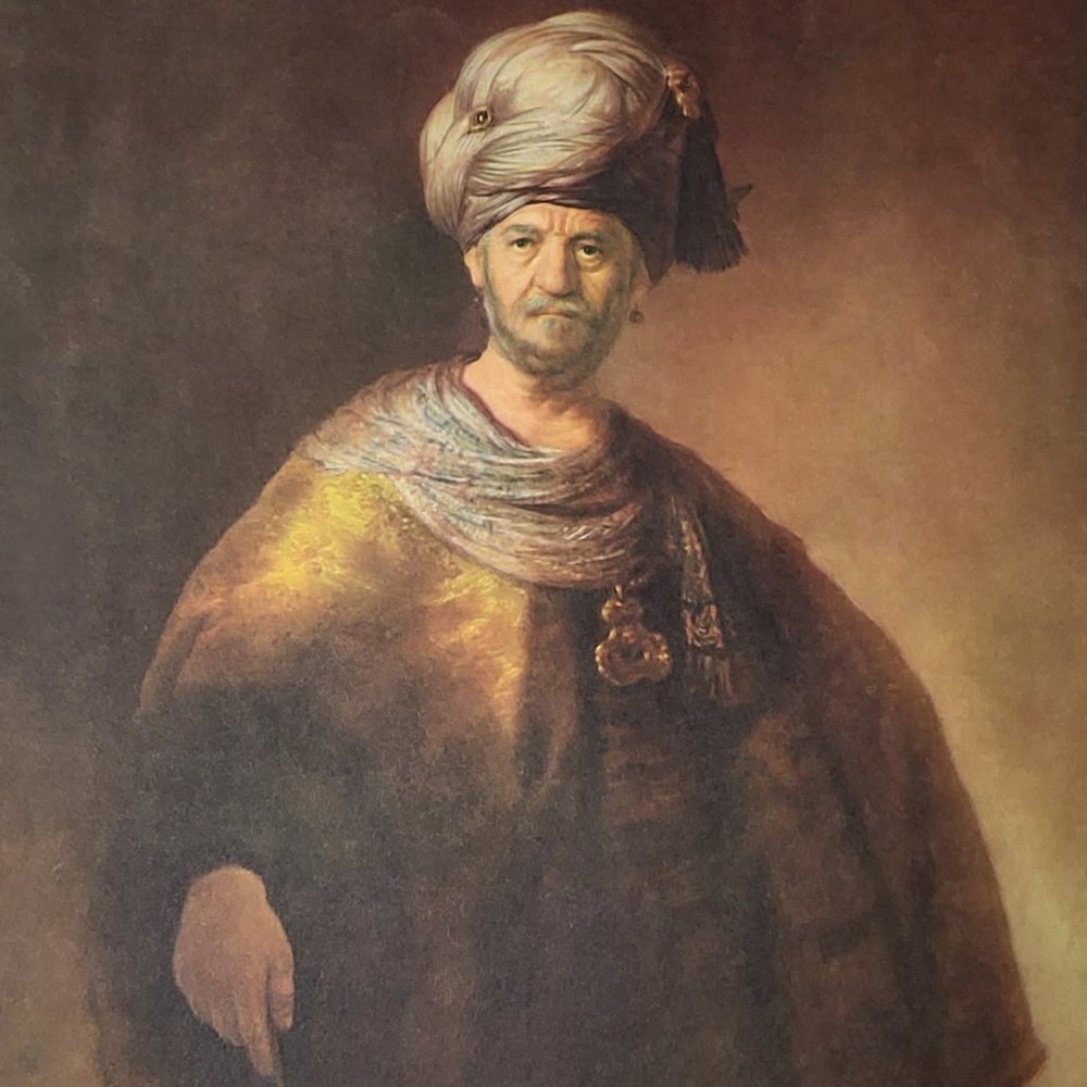 THE NOBLE SLAV by REMBRANDT Man in a Turban Man in Oriental Costume Art Print